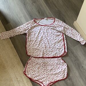 Lake Heart Print Pajama Set